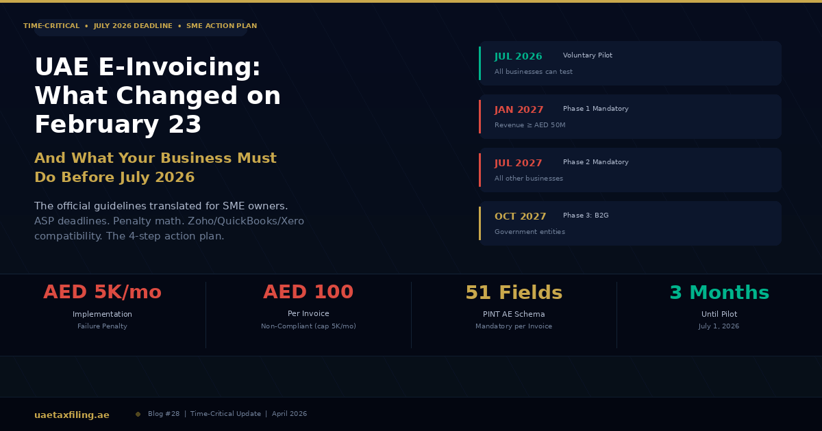 UAE E-Invoicing: What the February 23 Guidelines Changed and What Your Business Must Do Before July 2026