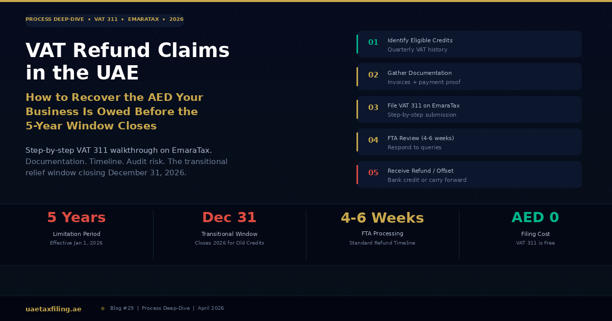 VAT Refund Claims in the UAE: How to Recover the AED Your Business Is Owed Before the 5-Year Window Closes
